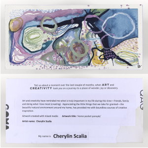 This postcard was created by Cherylin Scalia.