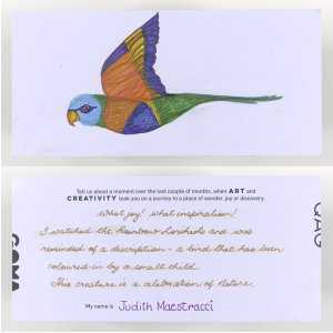 This postcard was created by Judith Maestracci.