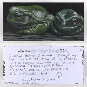 This postcard was created by Fiona Groom.