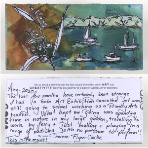 This postcard was created by Therese Flynn-Clarke.