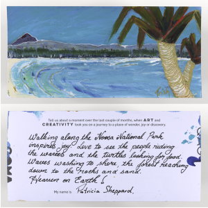 This postcard was created by Patricia Sheppard.