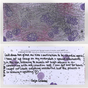 This postcard was created by Gaja Grieves.