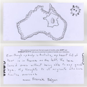 This postcard was created by Franck Begon.