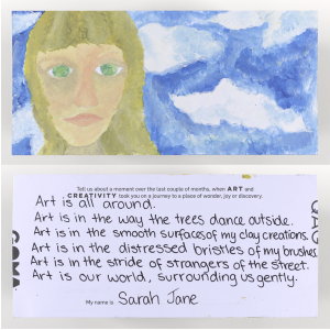 This postcard was created by Sarah Jane.