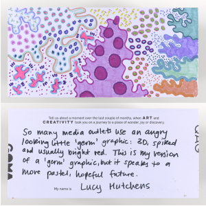 This postcard was created by Lucy Hutchens.
