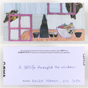 This postcard was created by Keiko Matsui.